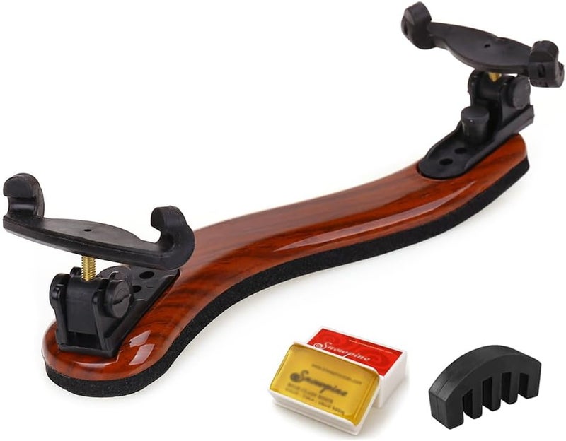 NANYI Violin Shoulder Rest for 4/4 & 3/4 Size - Adjustable Height & Collapsible Feet, with Practice Mute & Rosin, EVA Foam Padding - Image 2